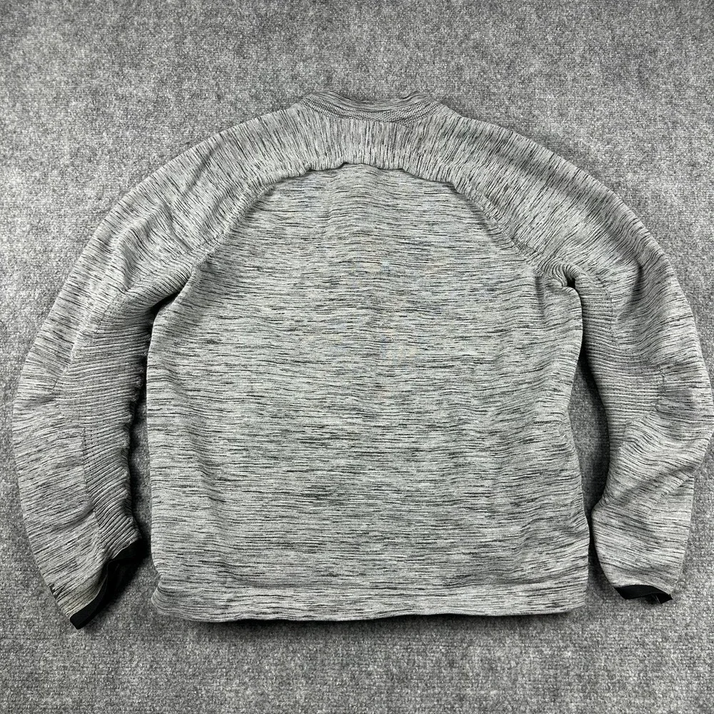 Nike‎ Jacket Mens Large Gray Knit Full Zip Running Track Athleisure Sweater